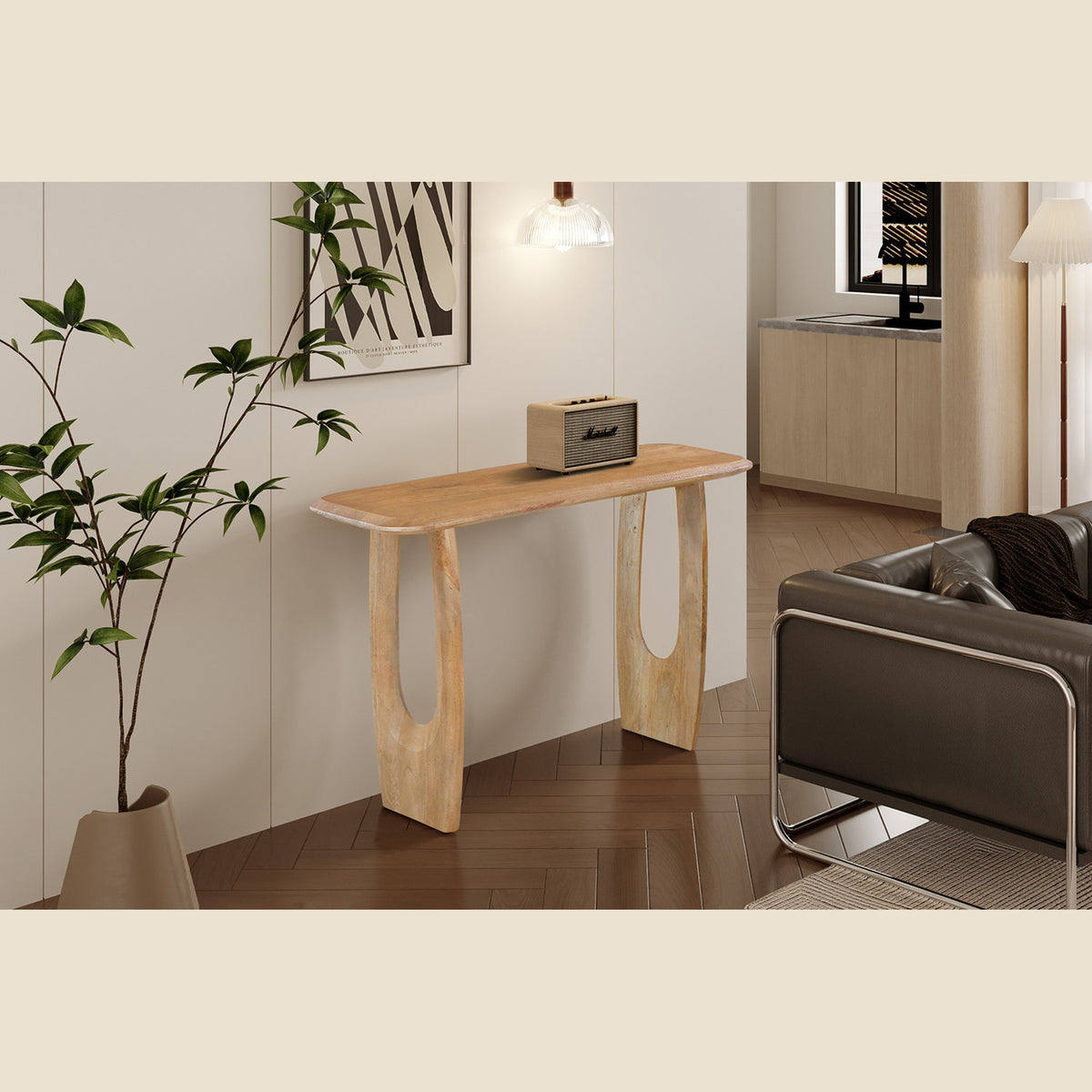 Console Braga — Bois de manguier