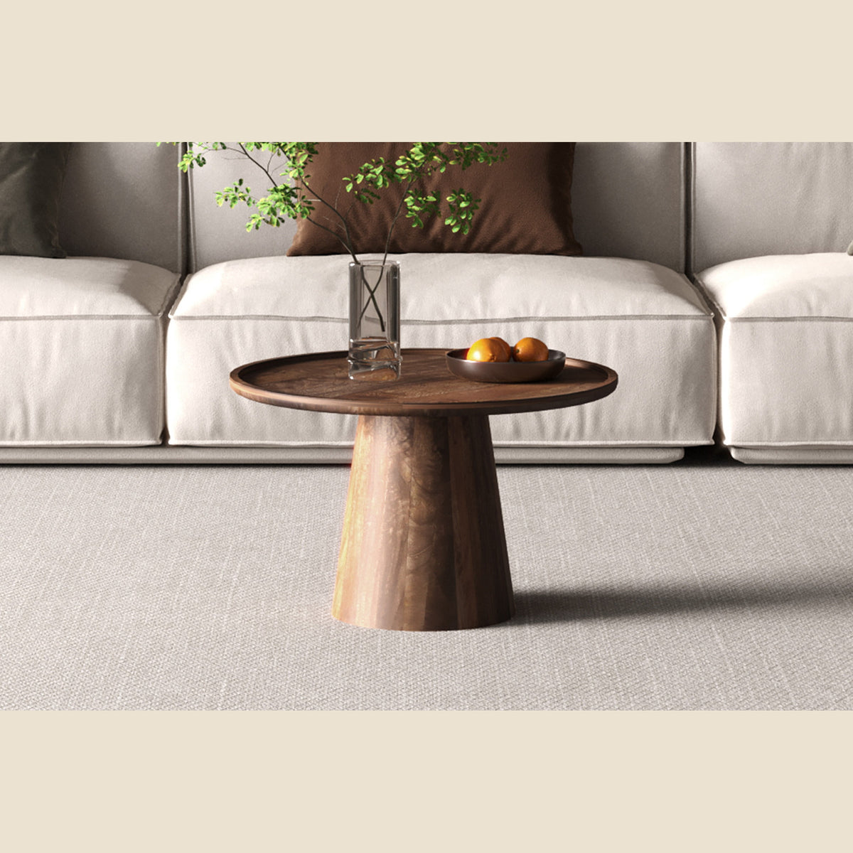 Table basse Jules — Ronde, bois de manguier