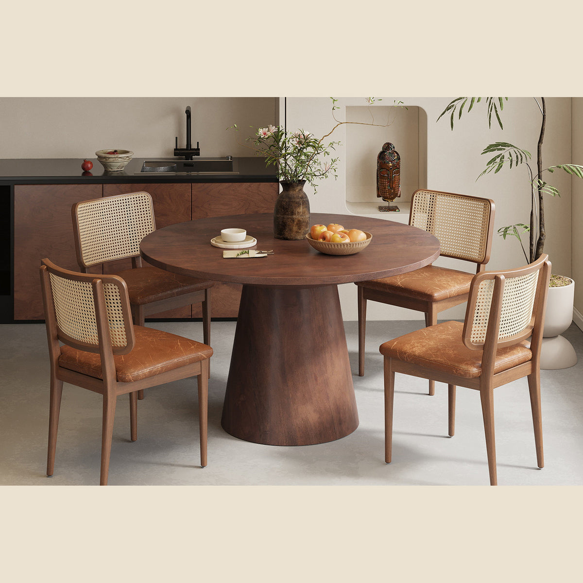 Table Tommy — Bois de manguier, 130 cm