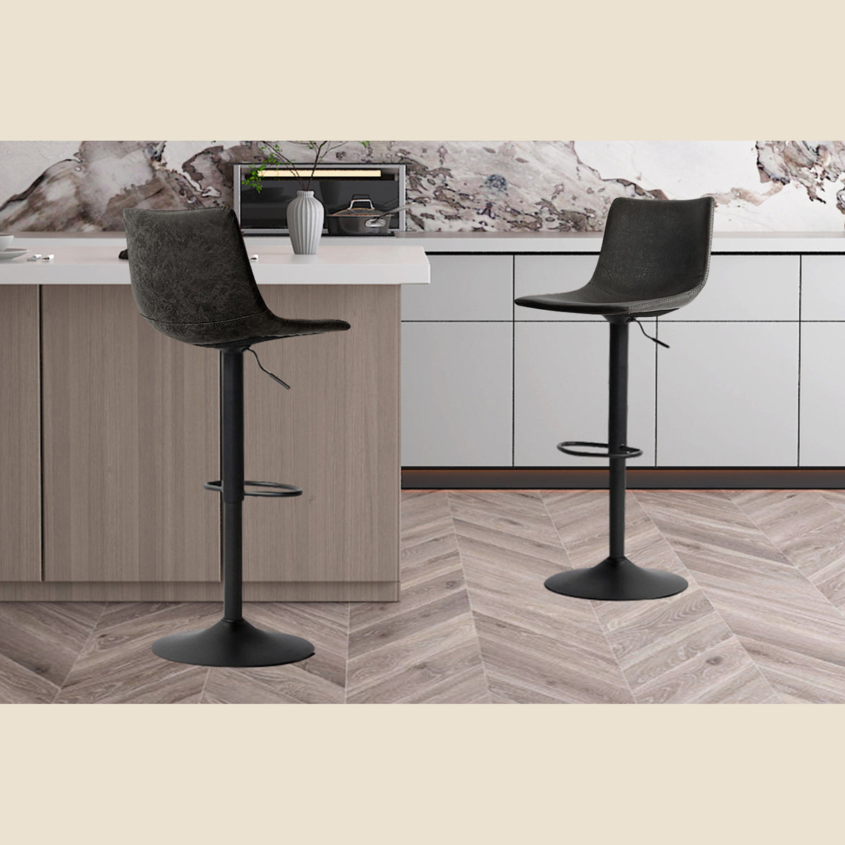 Tabouret de bar Trevi — PU vintage