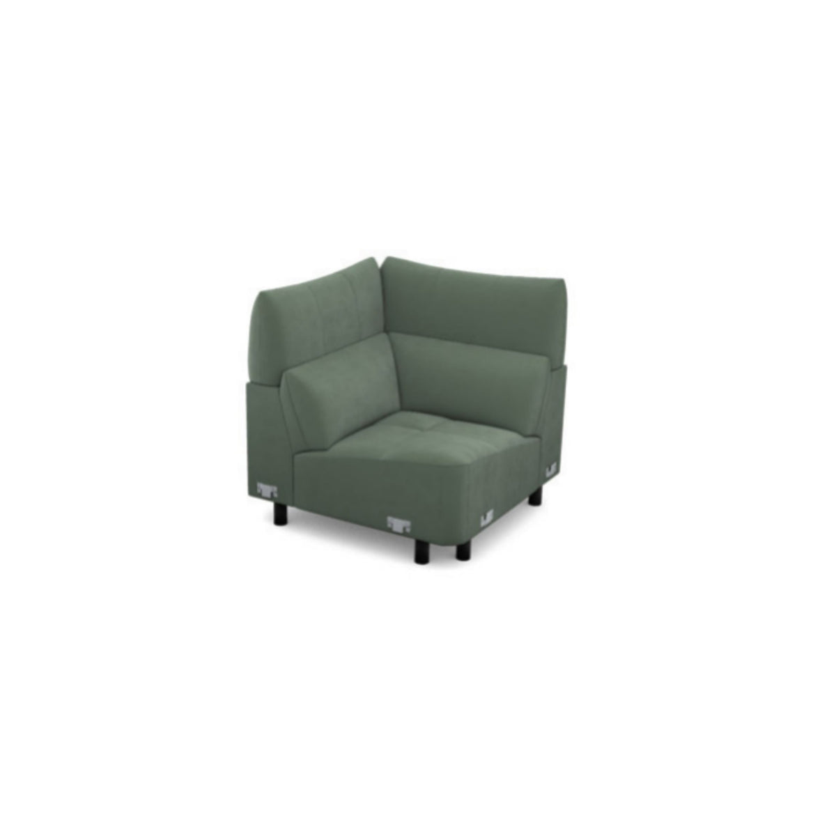 Salon d'angle modulaire Pearl — Vert sauge
