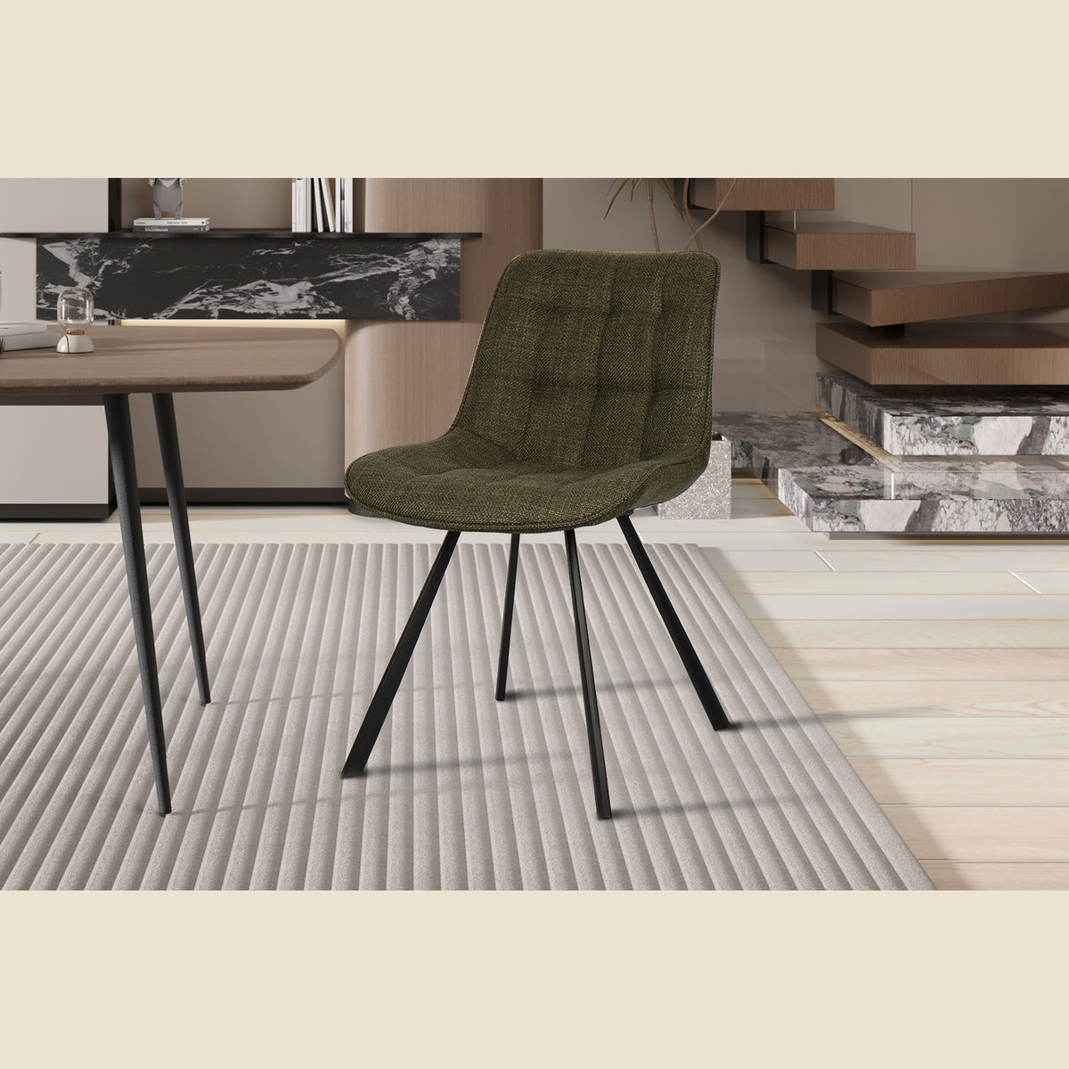 Chaise Ariba — Tissu chiné