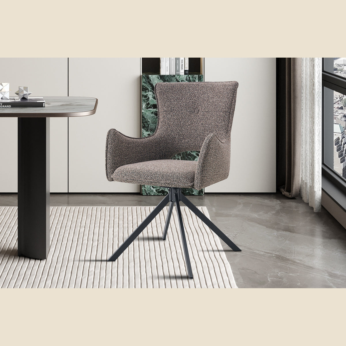 Chaise Billy pivotante — Tissu