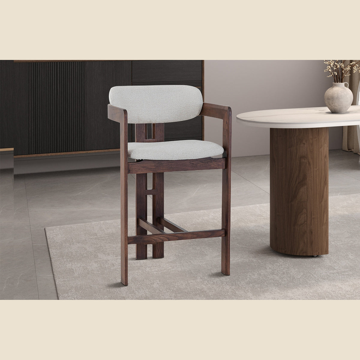Chaise de comptoir Camille — Frêne massif