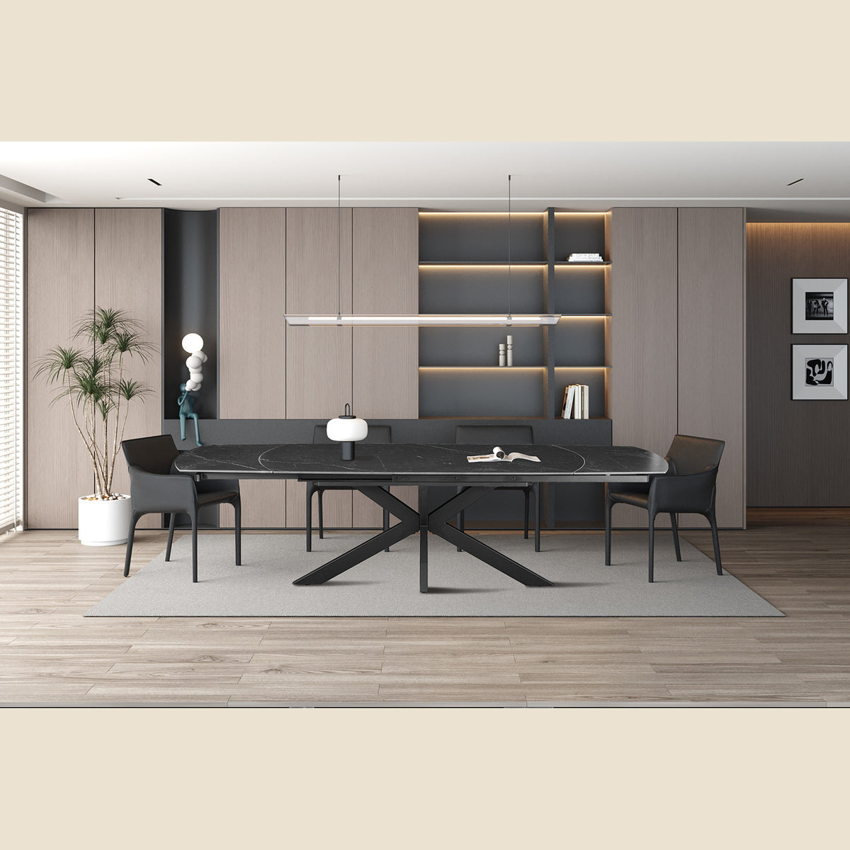 Table extensible Ares — 160-240 cm, ovale danoise