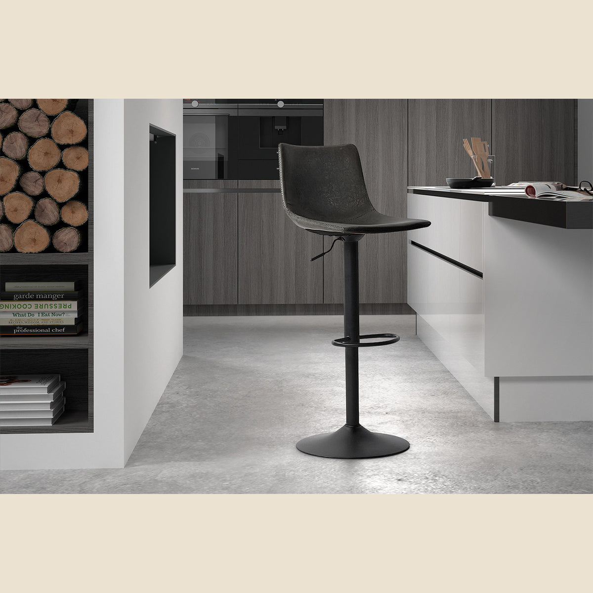 Tabouret de bar Trevi — PU vintage