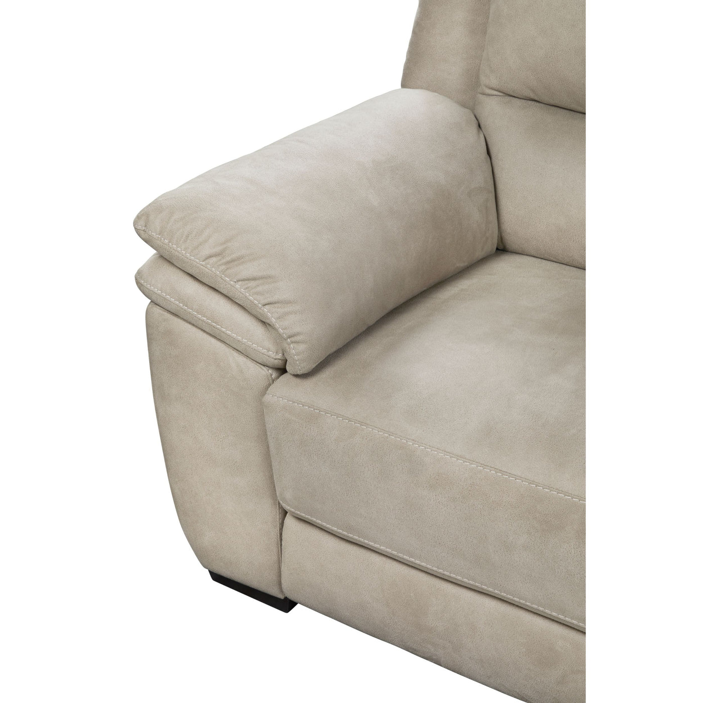 Flanc d'accoudoir du Kilimanjaro avec bouton de commande relax électrique chromé