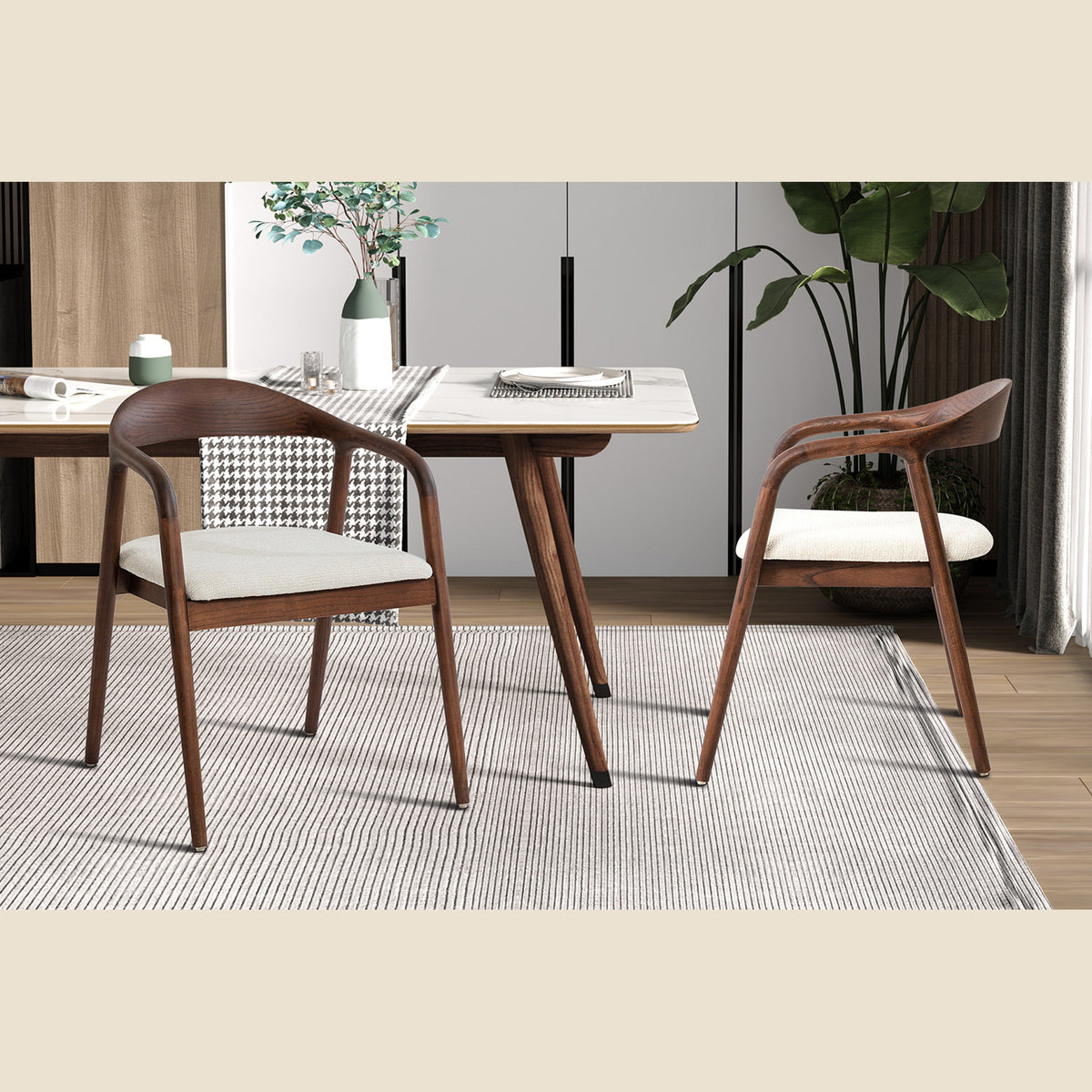 Chaise Claire — Frêne massif et tissu