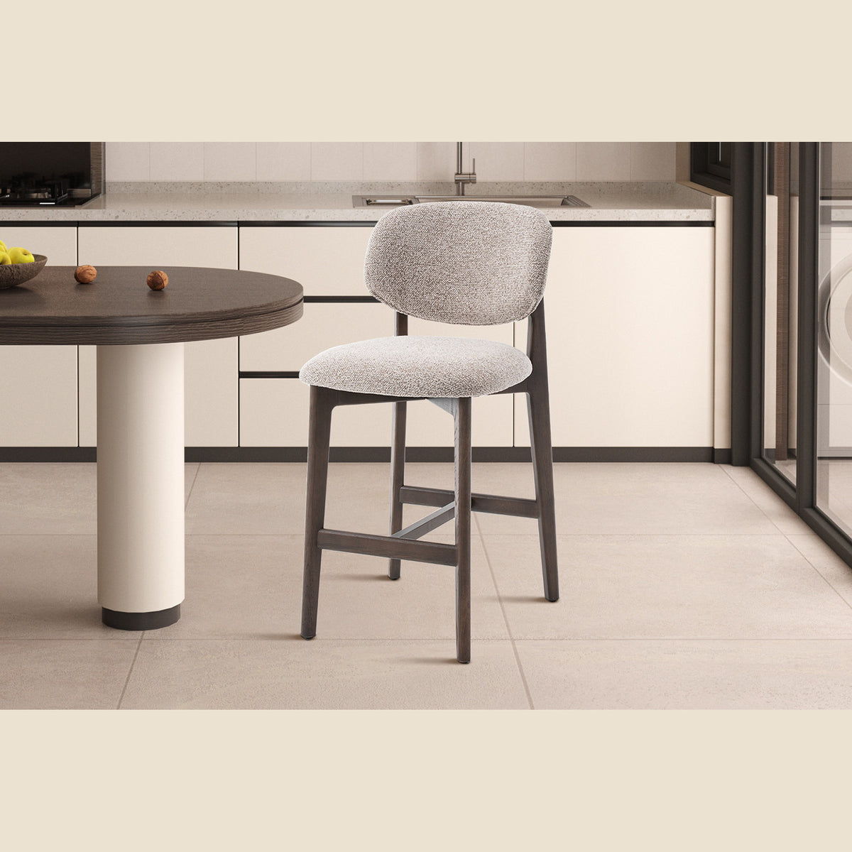 Chaise de comptoir Carmen — Chêne massif
