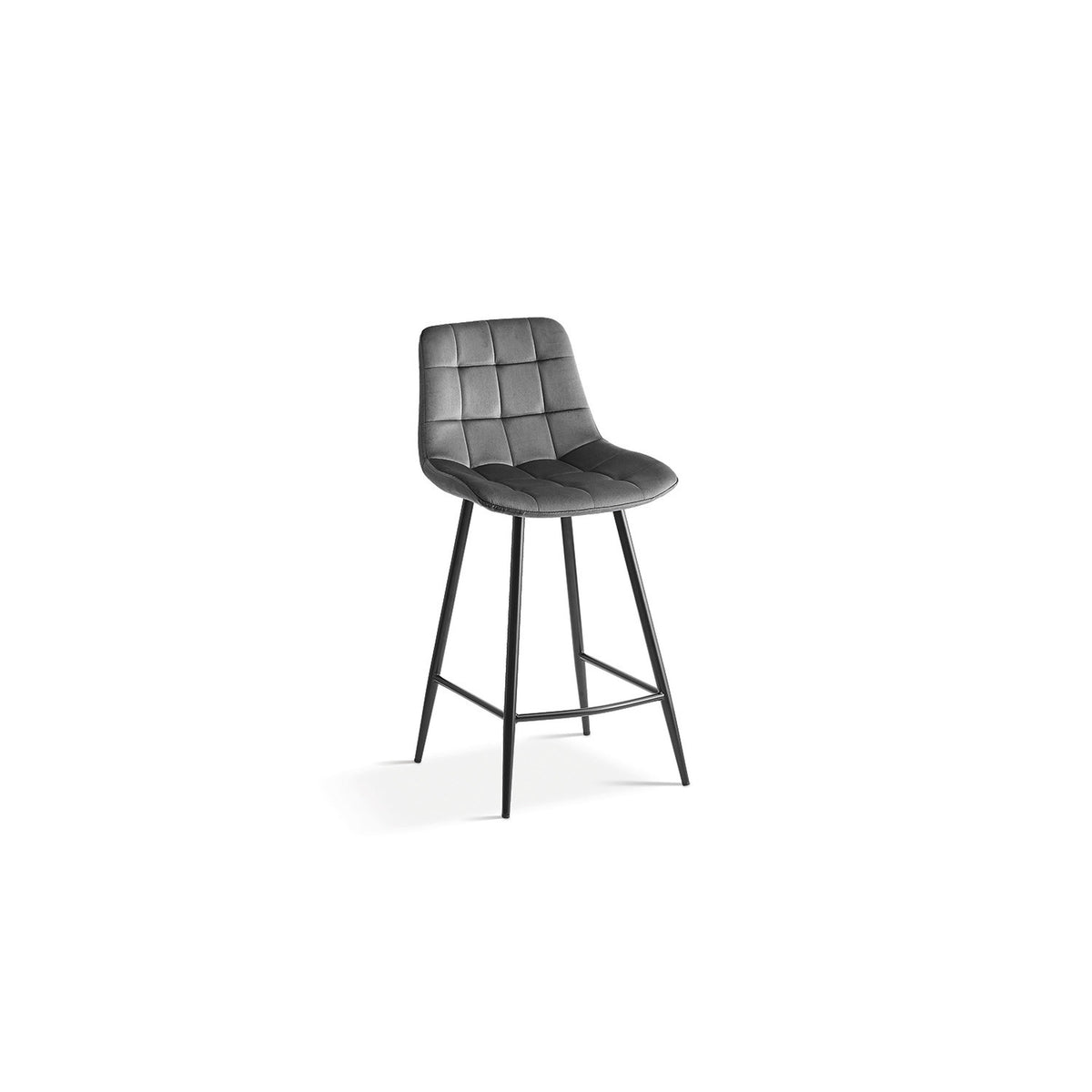 Chaise de comptoir Juta — Velours