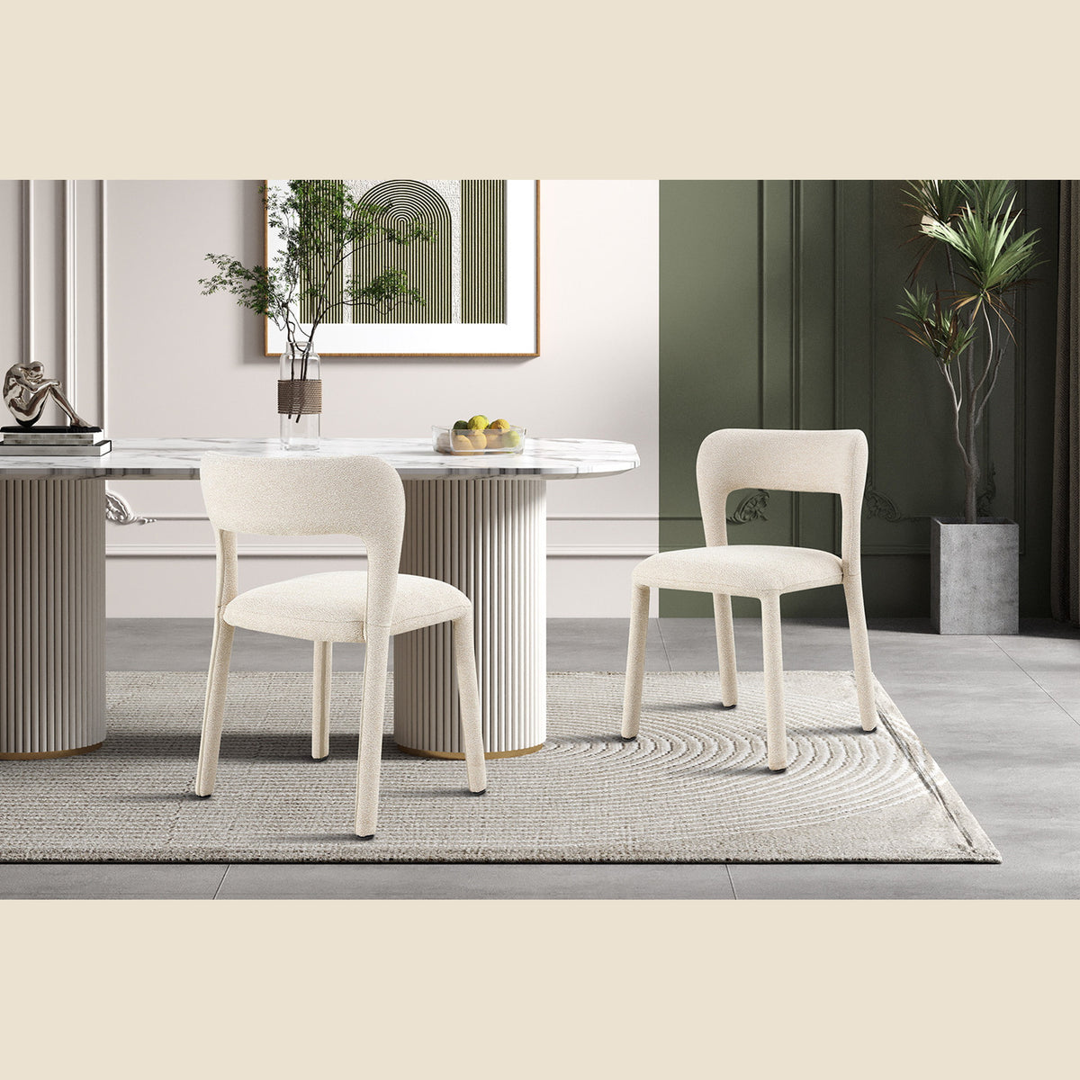 Chaise Elvas — Tissu, empilable