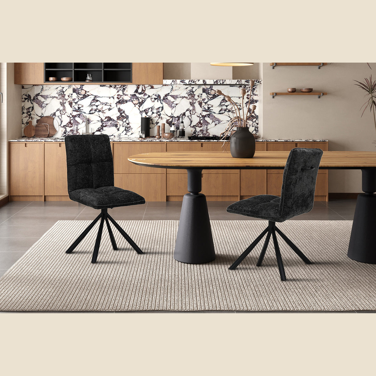 Chaise Jack — Tissu, pivotante