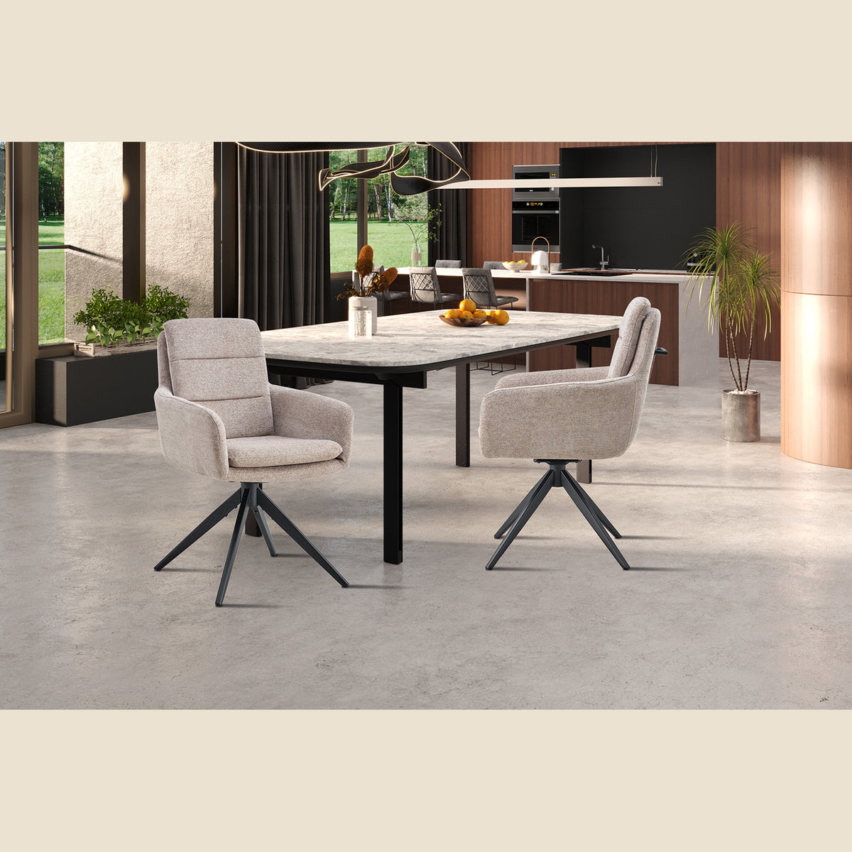 Chaise Lisold — Pivotante, avec accoudoirs