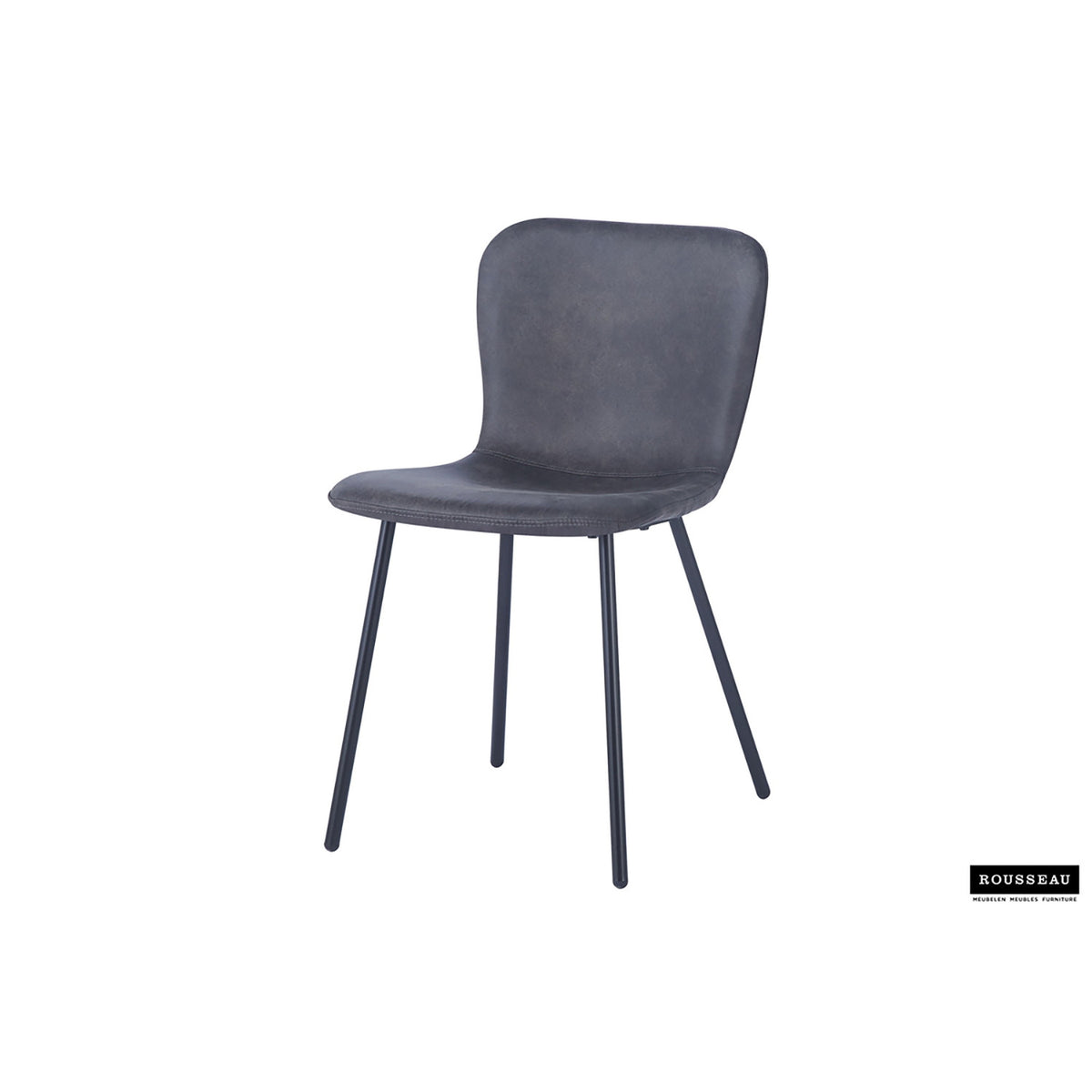 Chaise Susan — PU, taupe ou gris foncé