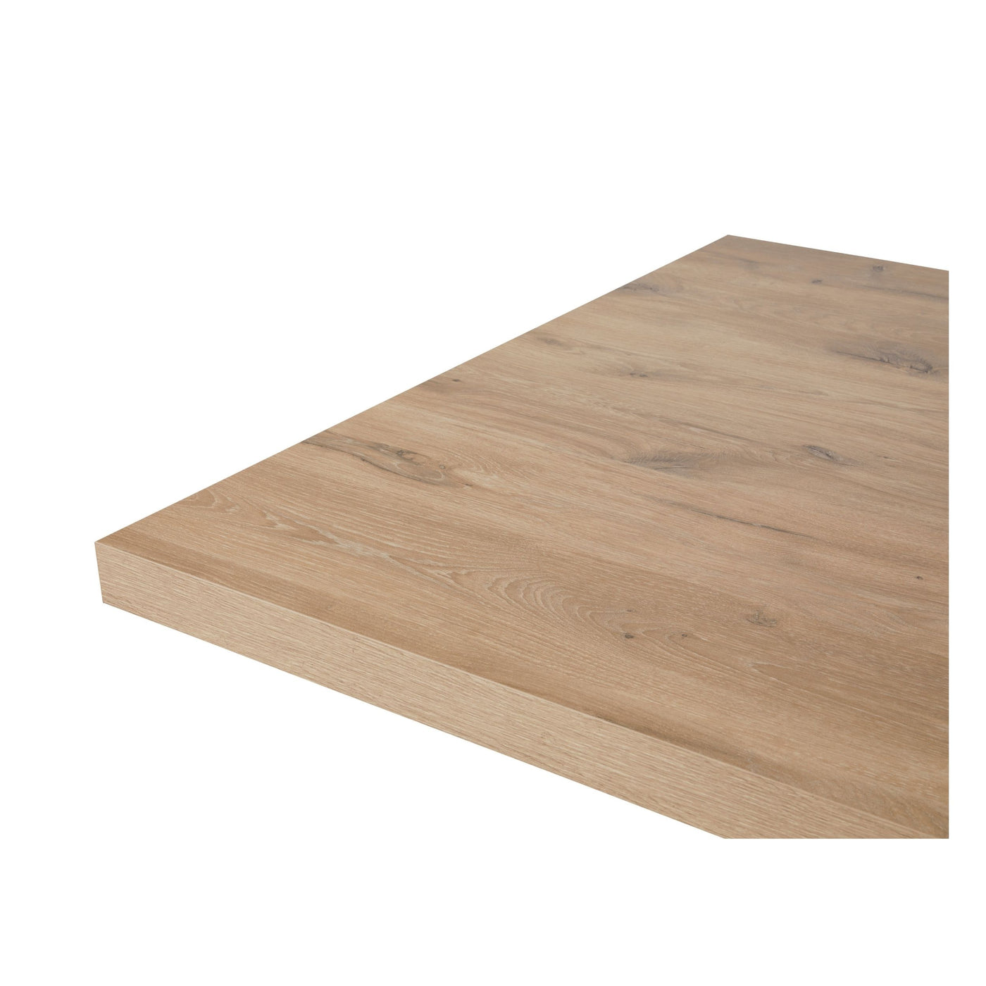 Salle à manger Sacha (Canyon Oak / Marmer / Nox), table à manger détail du grain chêne et angle du plateau