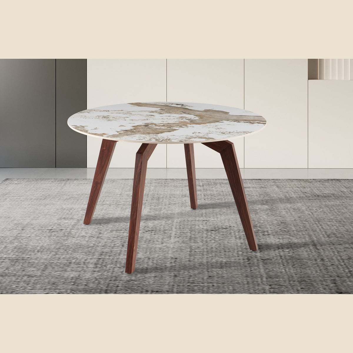Table Alma — Pierre brillante Pandora beige