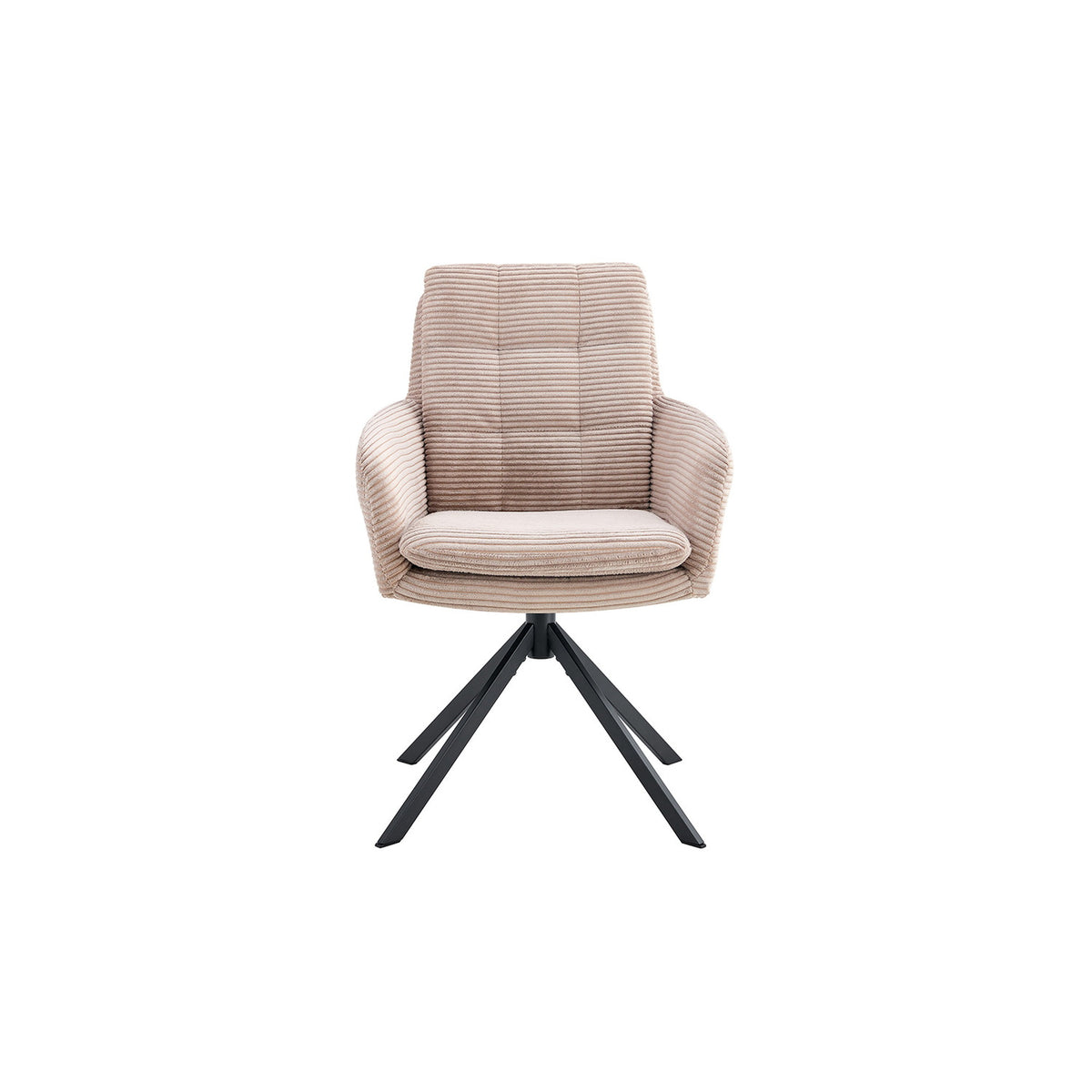 Chaise Luna — Velours côtelé, pivotante