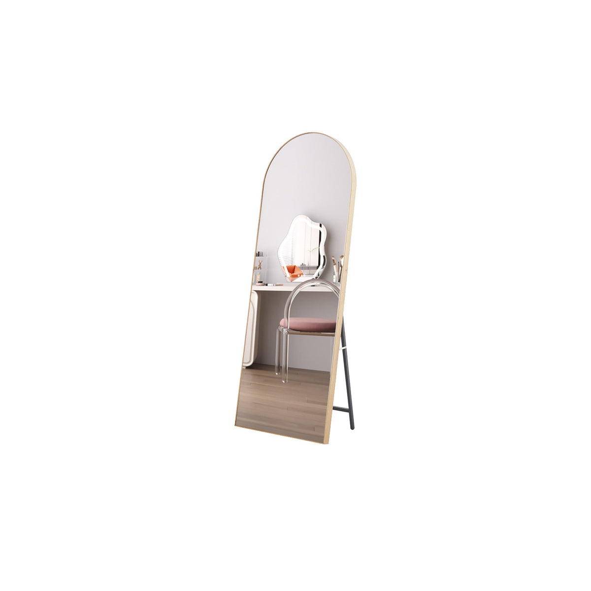 Miroir Rosalie — Arche sur pied, chêne vieilli