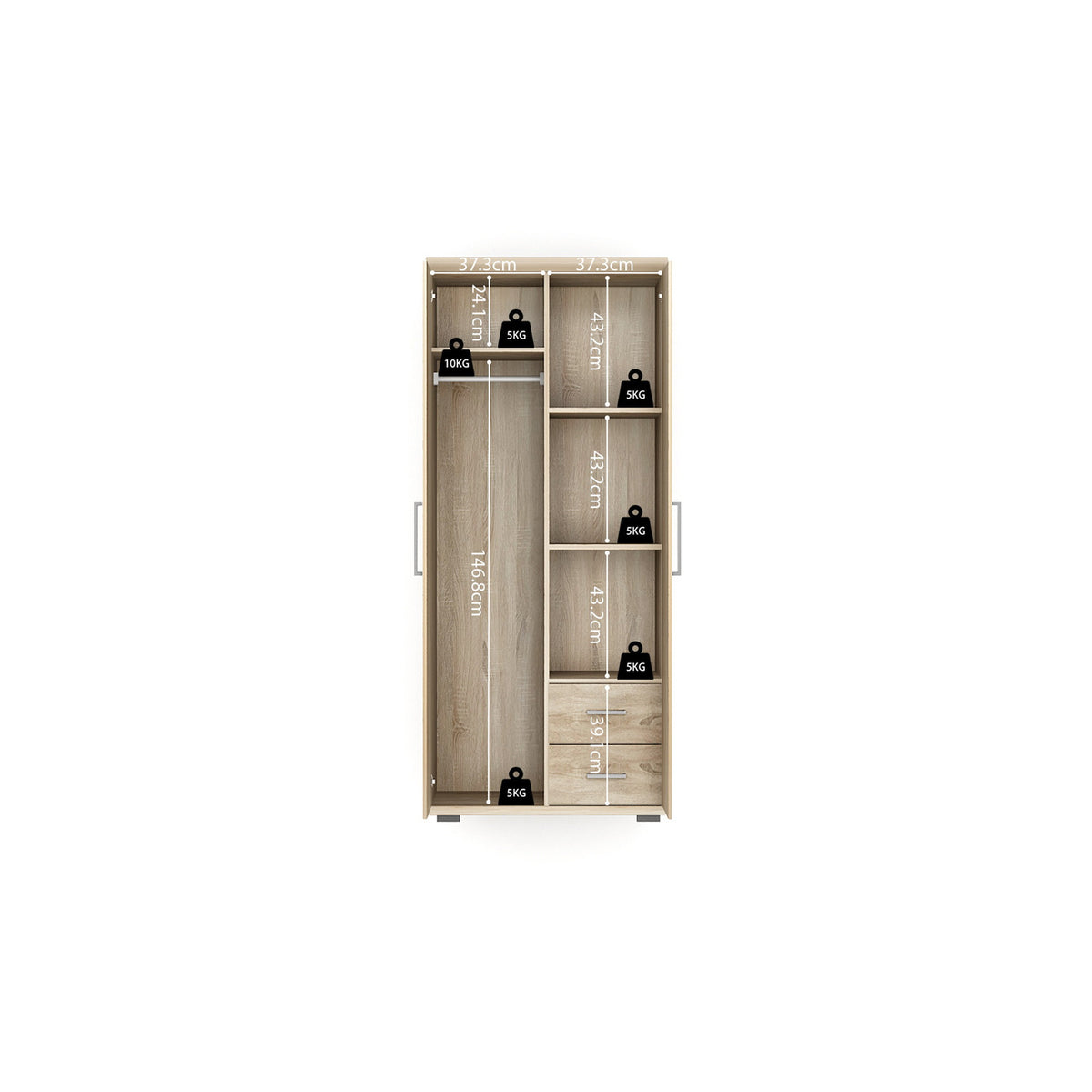 Armoire Mike — Portes battantes ou coulissantes