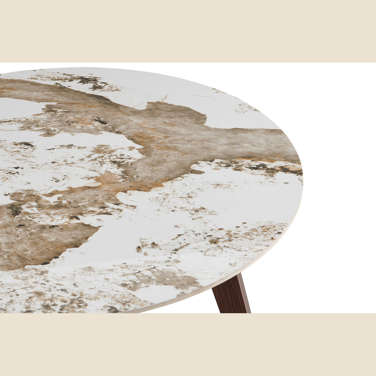Table Alma — Pierre brillante Pandora beige