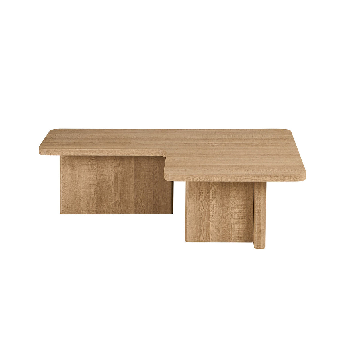 Table basse Arallo 120×120 — Travertin ou chêne