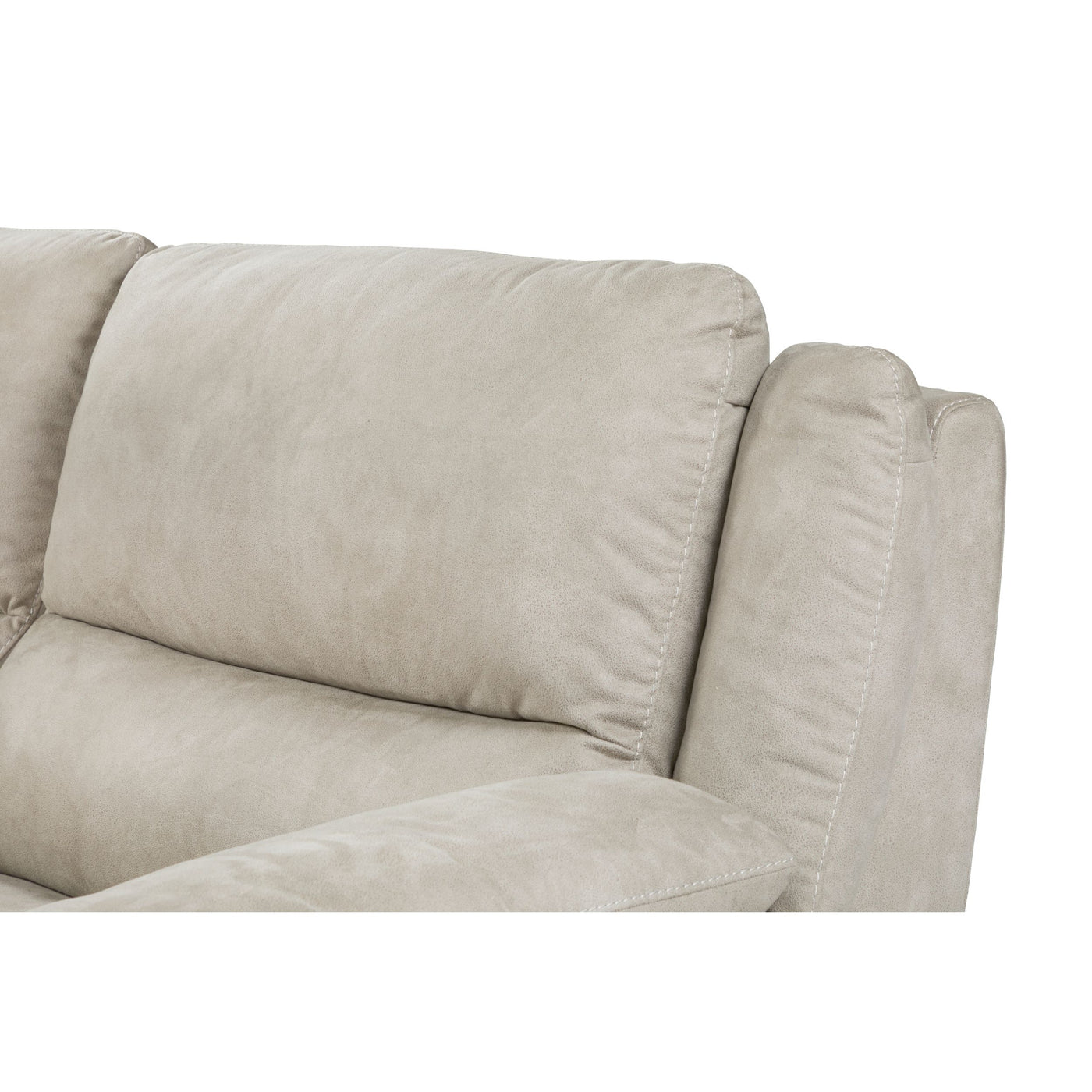 Dossier moelleux et accoudoir rembourré du Kilimanjaro en microfibre cappuccino
