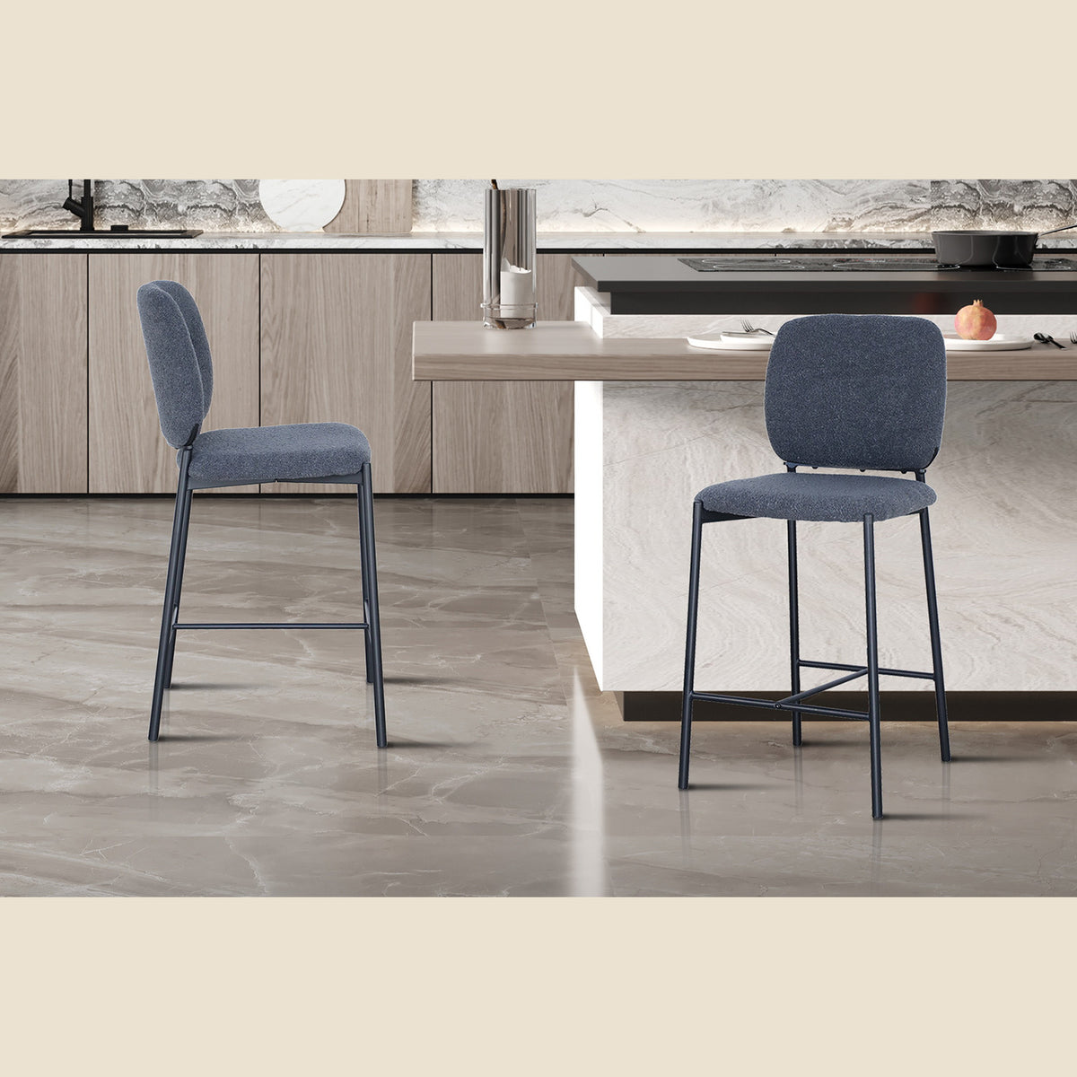 Chaise de comptoir Sophia — Tissu