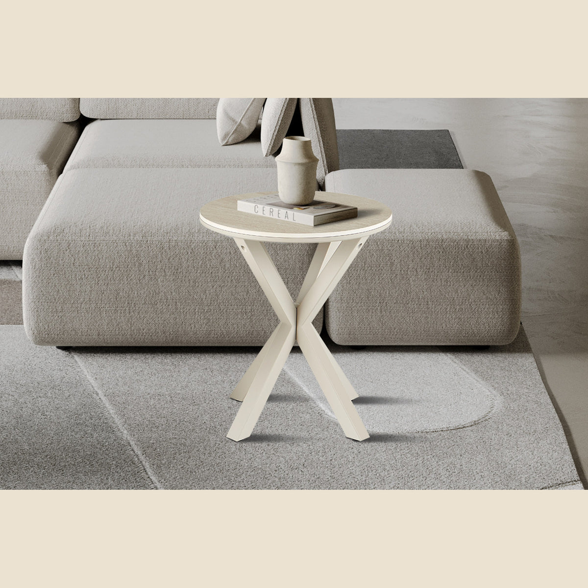 Table basse Noa — Aspect travertin