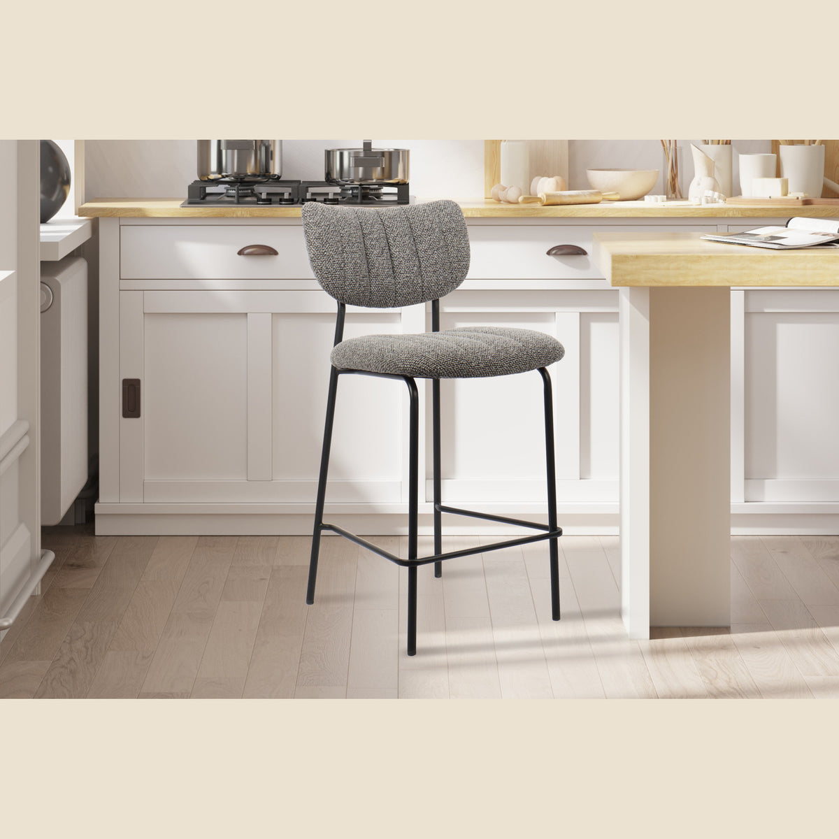 Chaise de comptoir Antura — Tissu