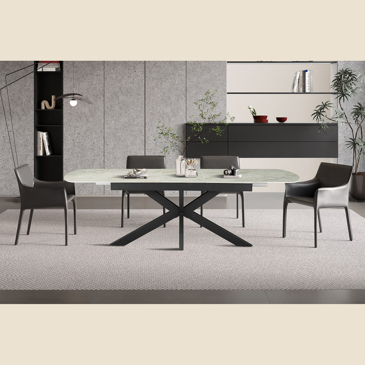 Table extensible Hestia — 180-220 cm, ovale danoise