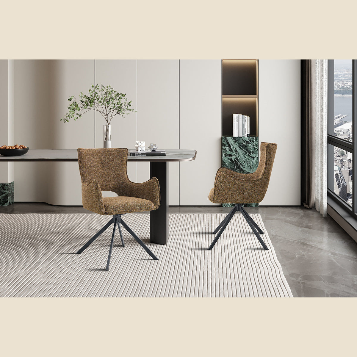 Chaise Billy pivotante — Tissu