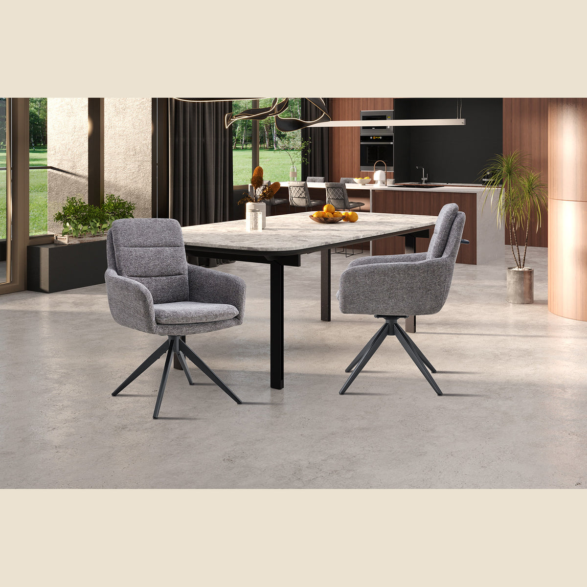 Chaise Lisold — Pivotante, avec accoudoirs