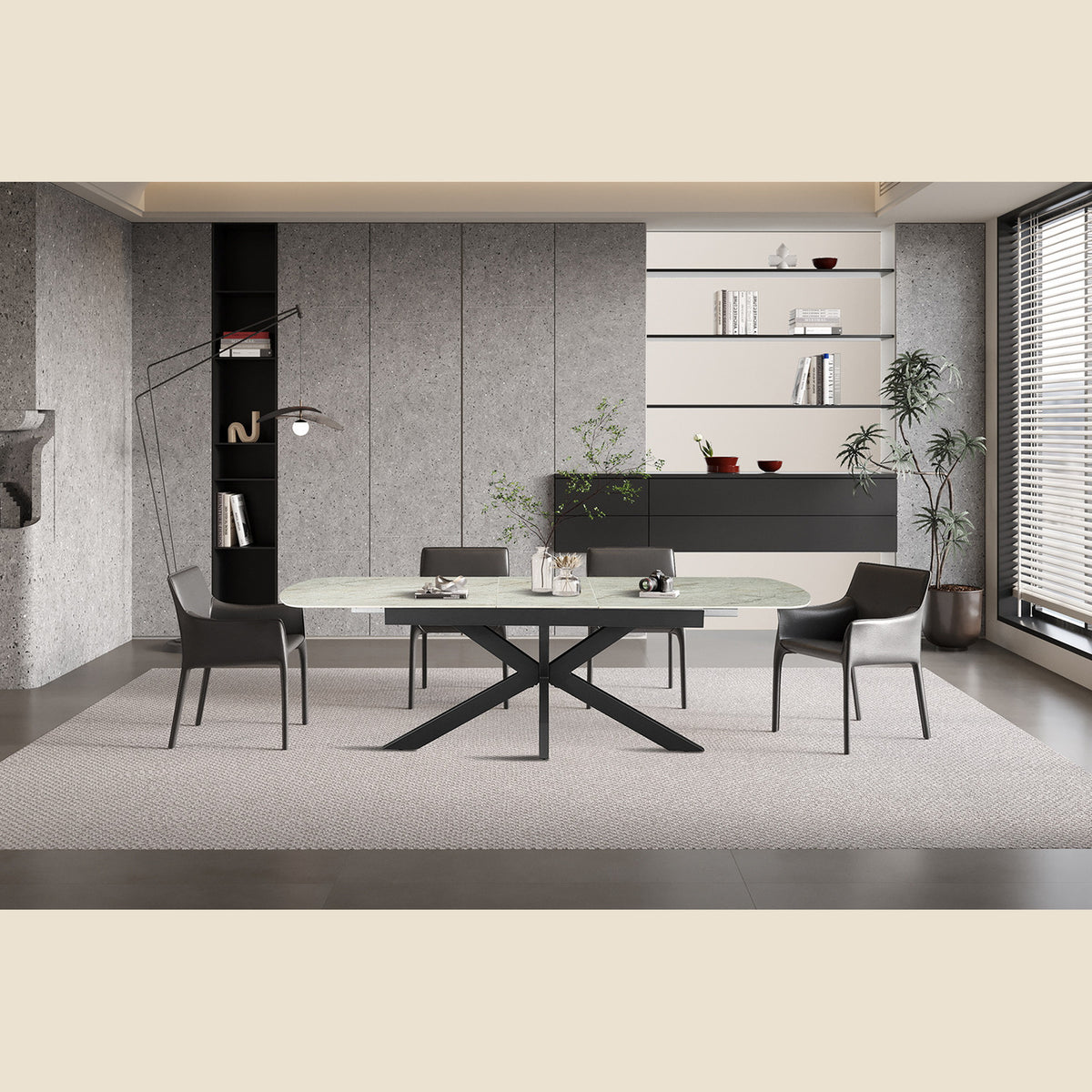 Table extensible Hestia — 180-220 cm, ovale danoise