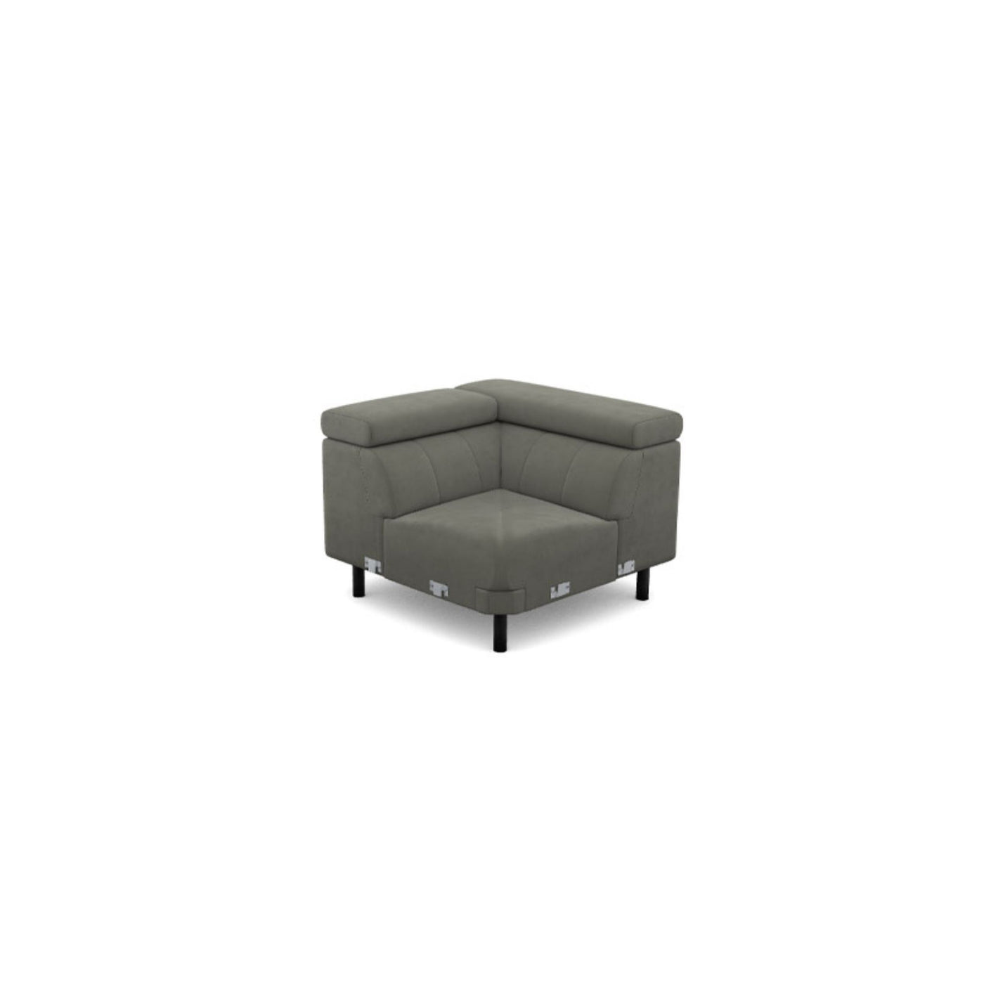 Salon d'angle modulaire Amira — Gris clair chiné