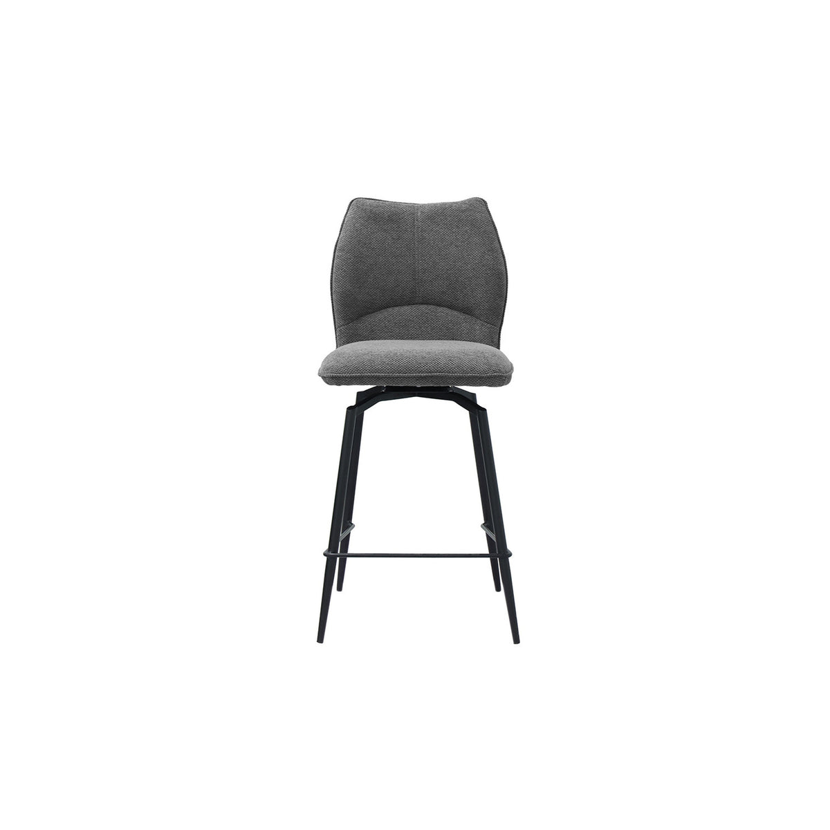 Chaise de comptoir Lara — Pivotante, tissu