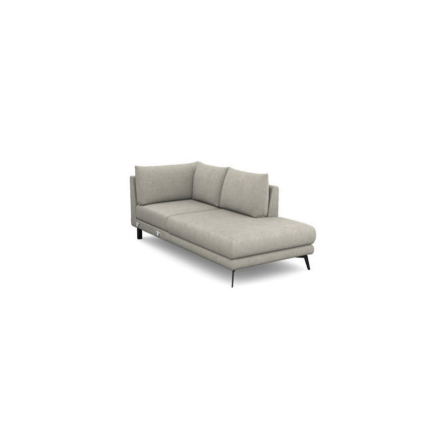 Salon d'angle modulaire Inferno — Gris clair