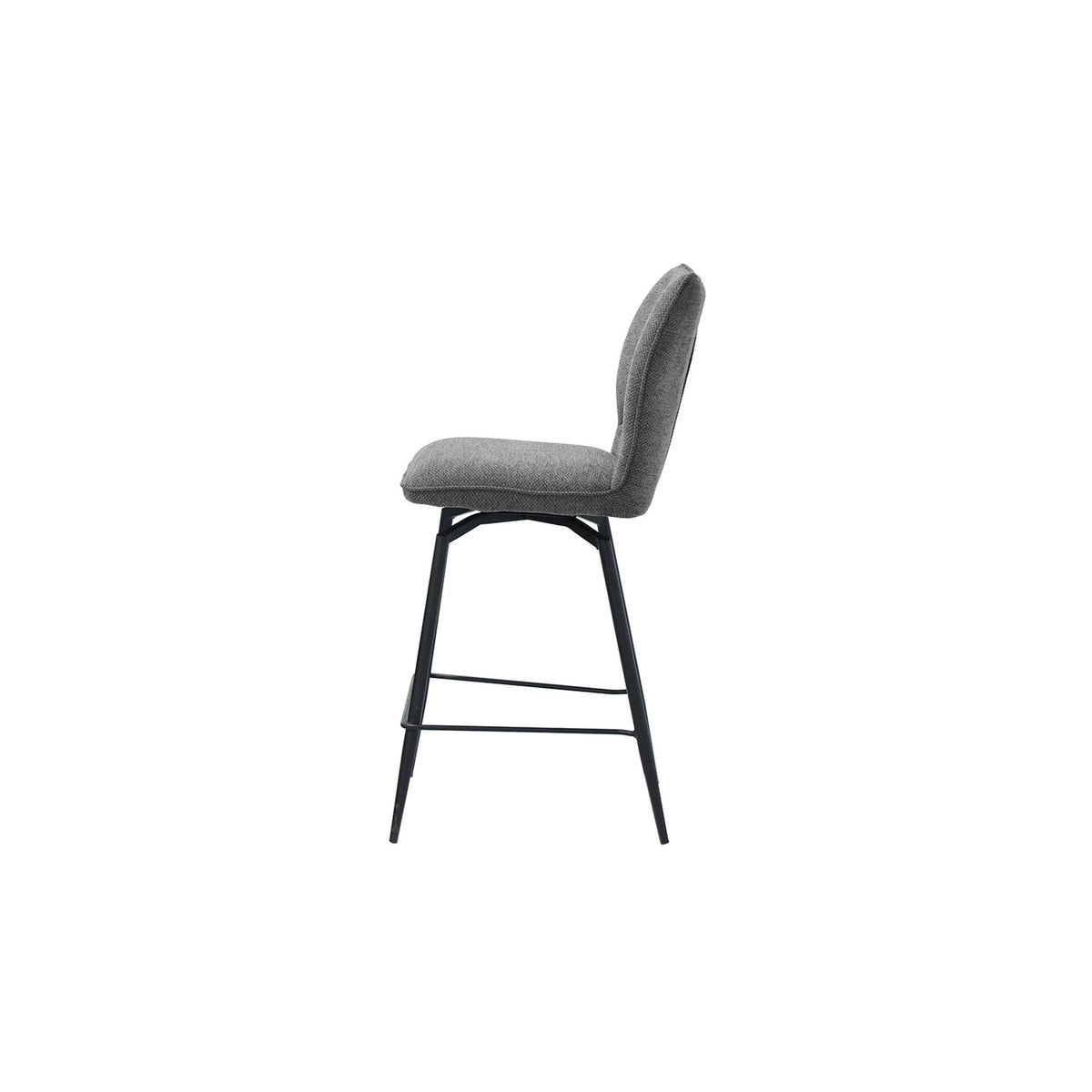 Chaise de comptoir Lara — Pivotante, tissu