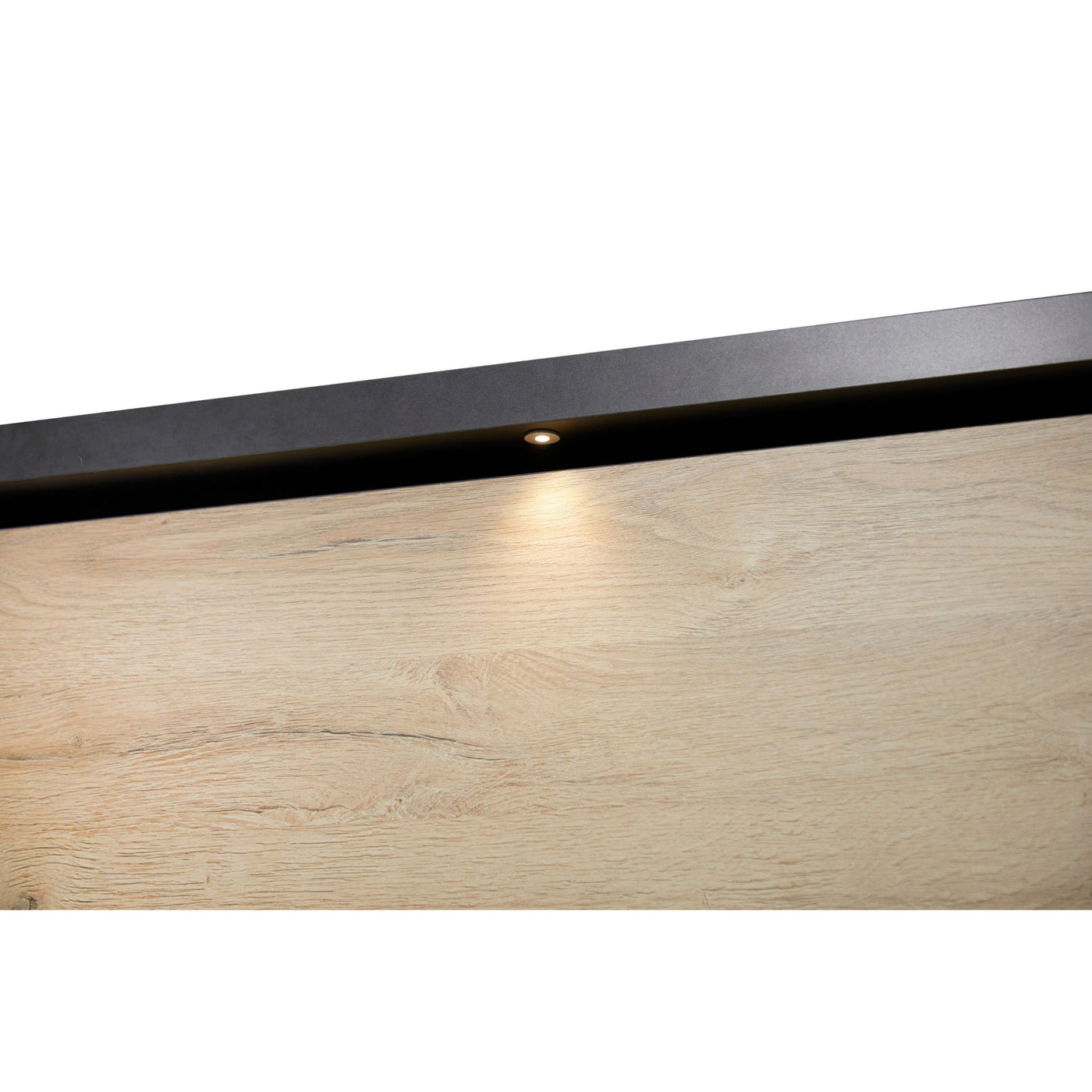 Détail spot LED orientable sur la corniche NOX de l'armoire Phaedra