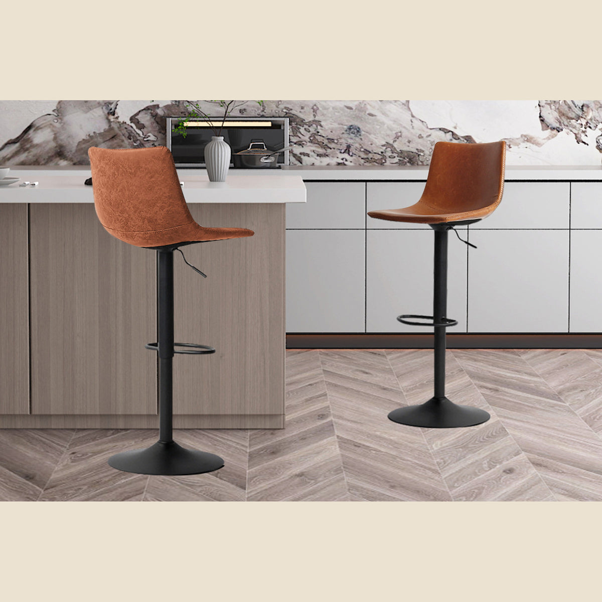 Tabouret de bar Trevi — PU vintage