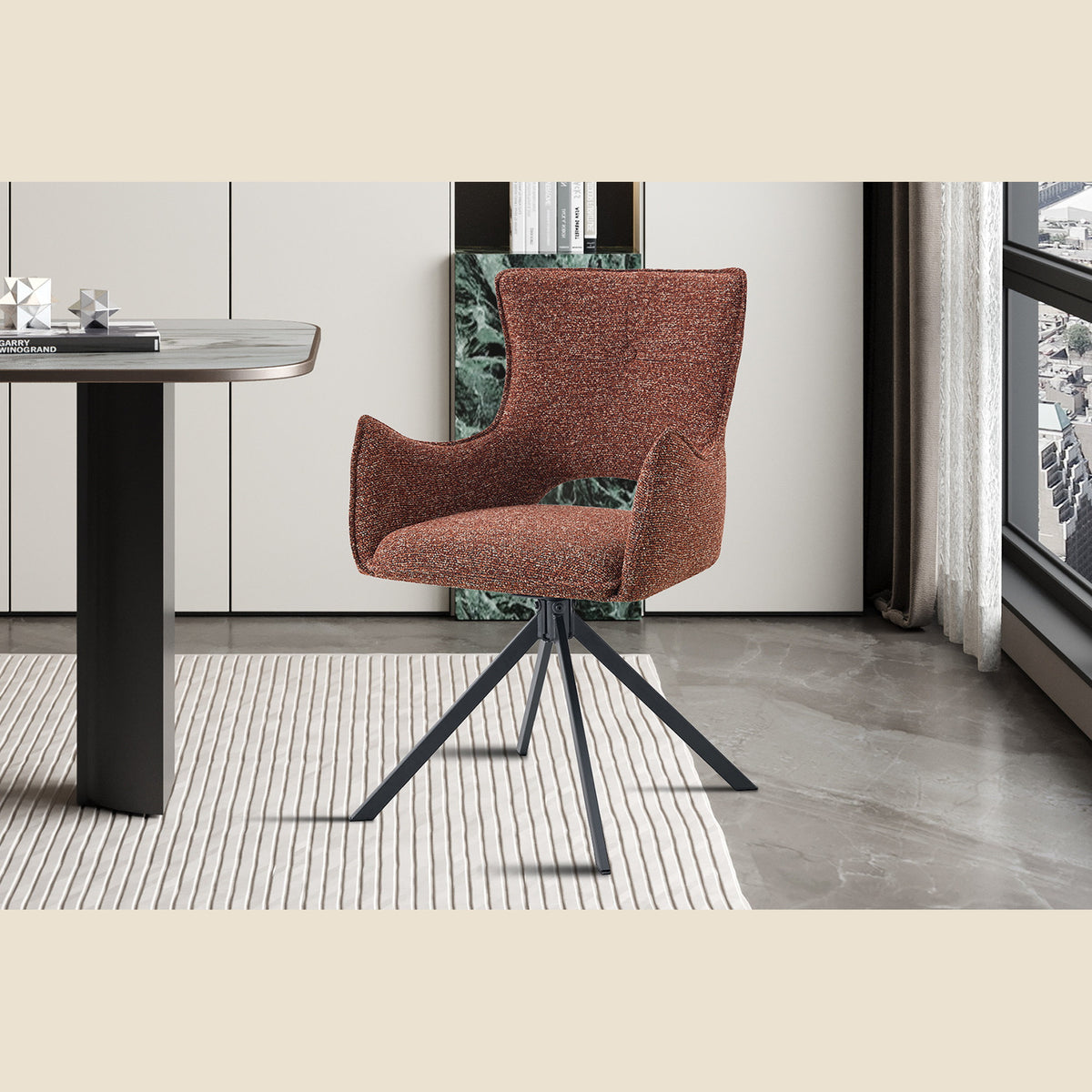 Chaise Billy pivotante — Tissu