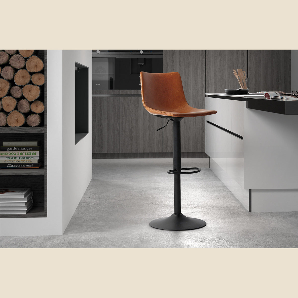 Tabouret de bar Trevi — PU vintage