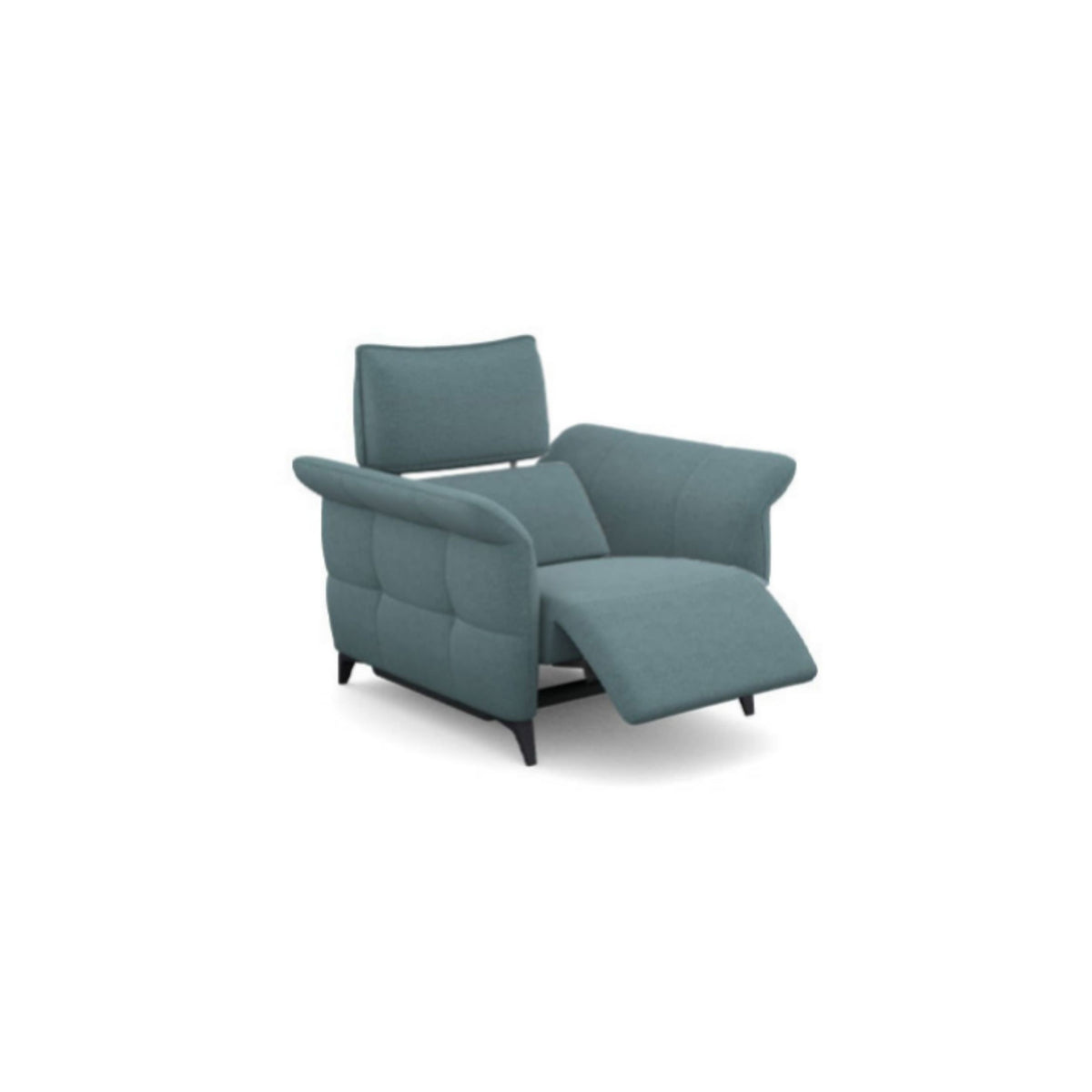 Salon d'angle modulaire Challenger — Bleu gris chiné