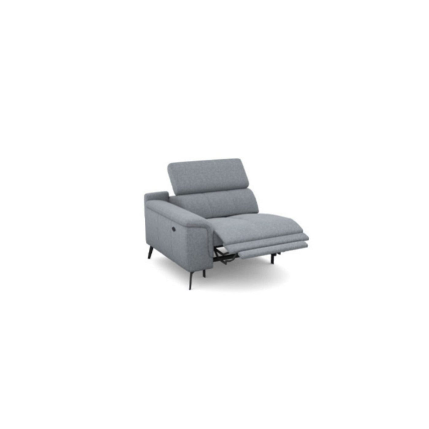 Salon d'angle modulaire Lenon — Gris clair chiné