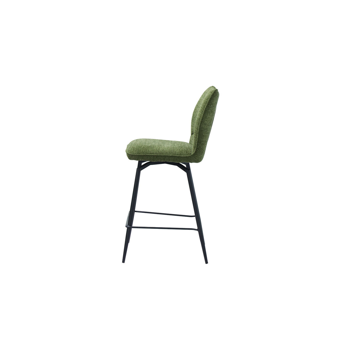 Chaise de comptoir Lara — Pivotante, tissu