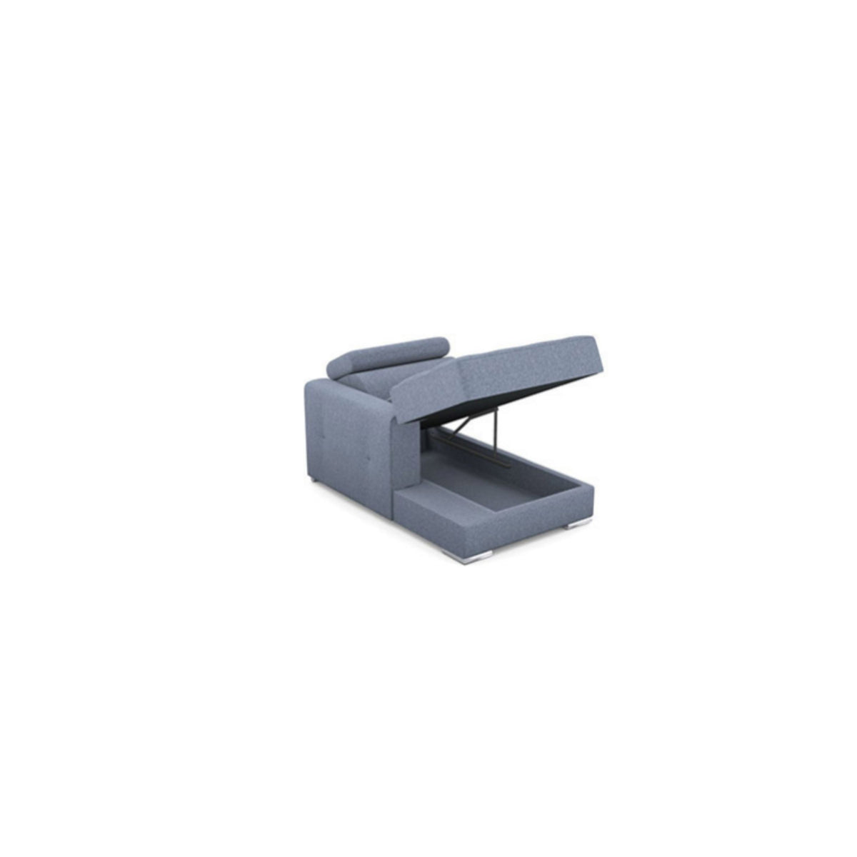 Salon d'angle modulaire Quartz — Gris clair chiné