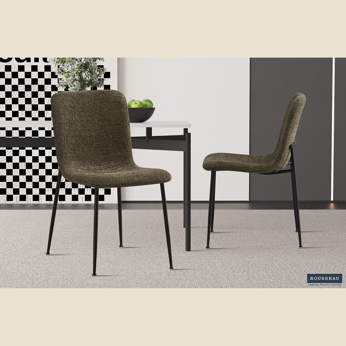 Chaise Alice — Bouclé ou velours côtelé