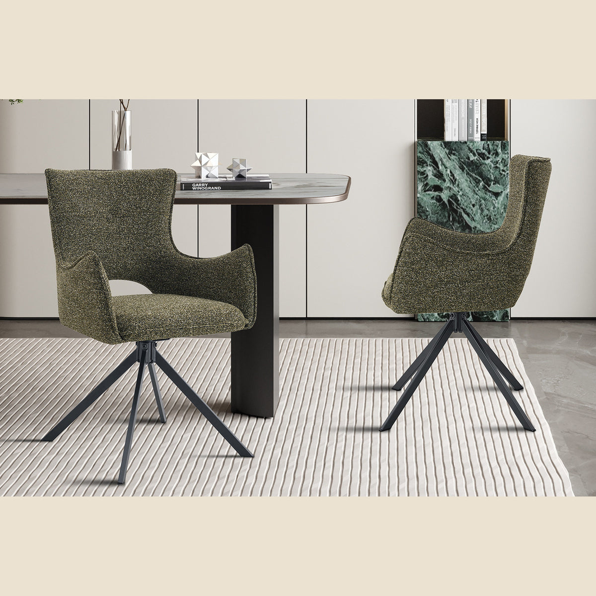Chaise Billy pivotante — Tissu