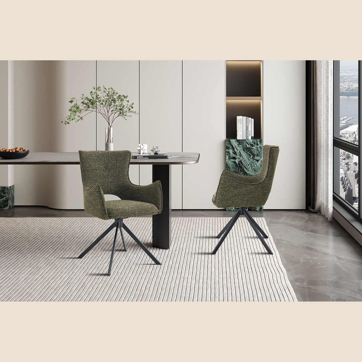 Chaise Billy pivotante — Tissu