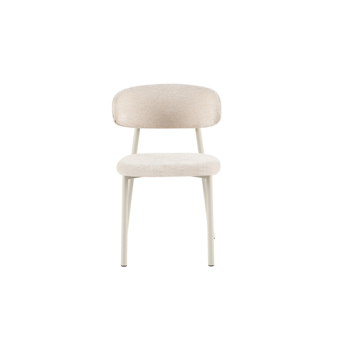 Chaise Coco — Tissu chiné, pied naturel, noyer ou gris