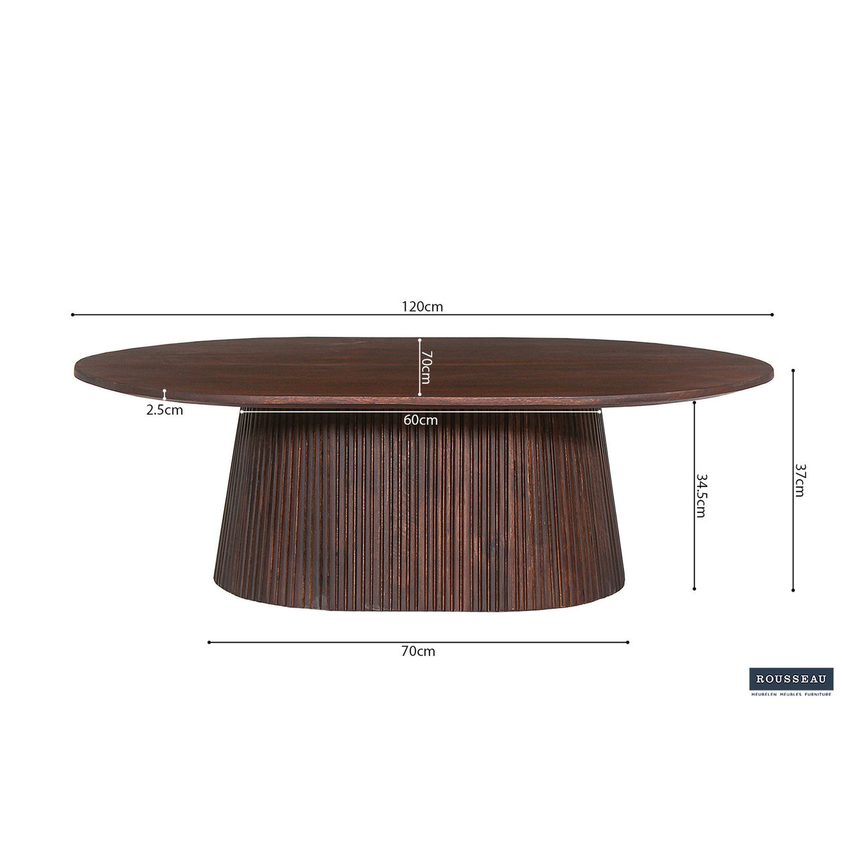Table basse Miguel — Manguier, ronde ou ovale